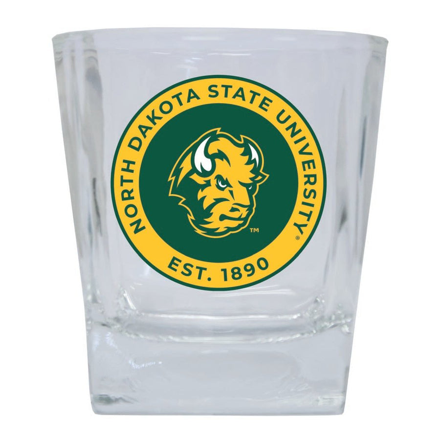 North Dakota State Bison 10 oz Whiskey Rocks Glass Circle Design Officially Licensed Collegiate Product Image 1