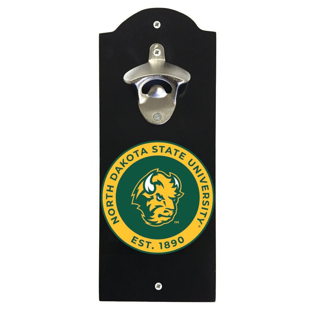 North Dakota State Bison Wall Mounted Bottle Opener Officially Licensed Collegiate Product Image 1