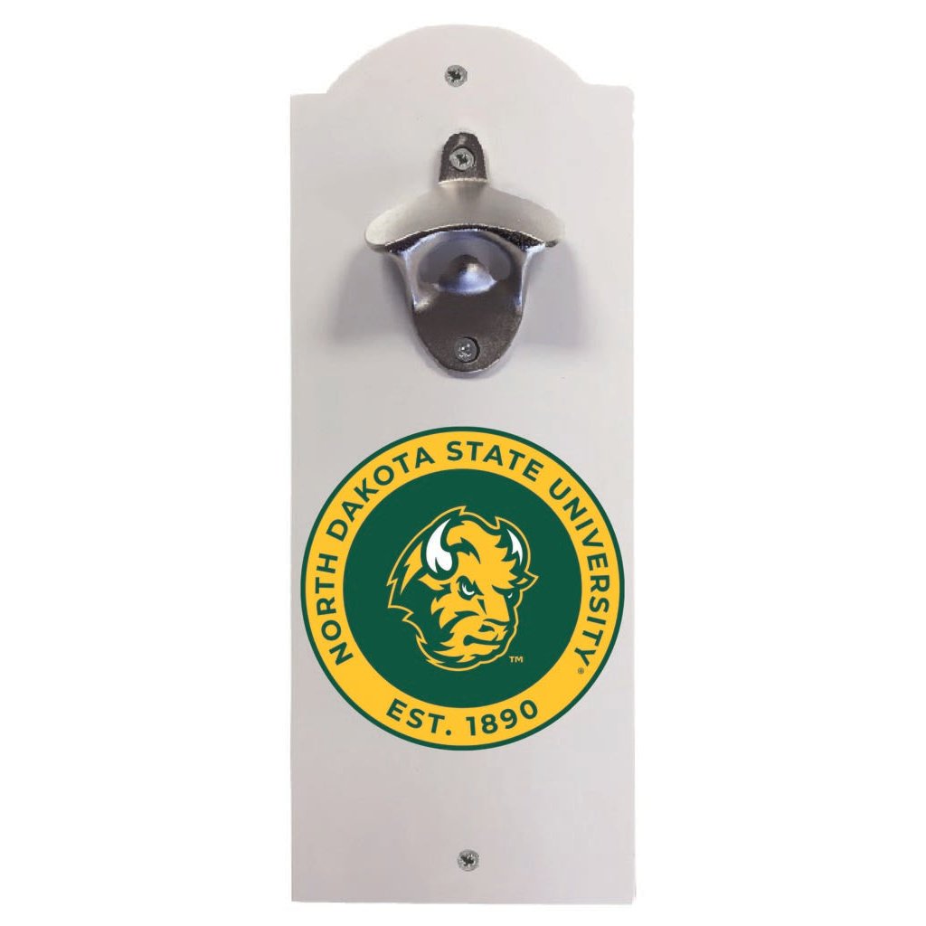 North Dakota State Bison Wall Mounted Bottle Opener Officially Licensed Collegiate Product Image 1