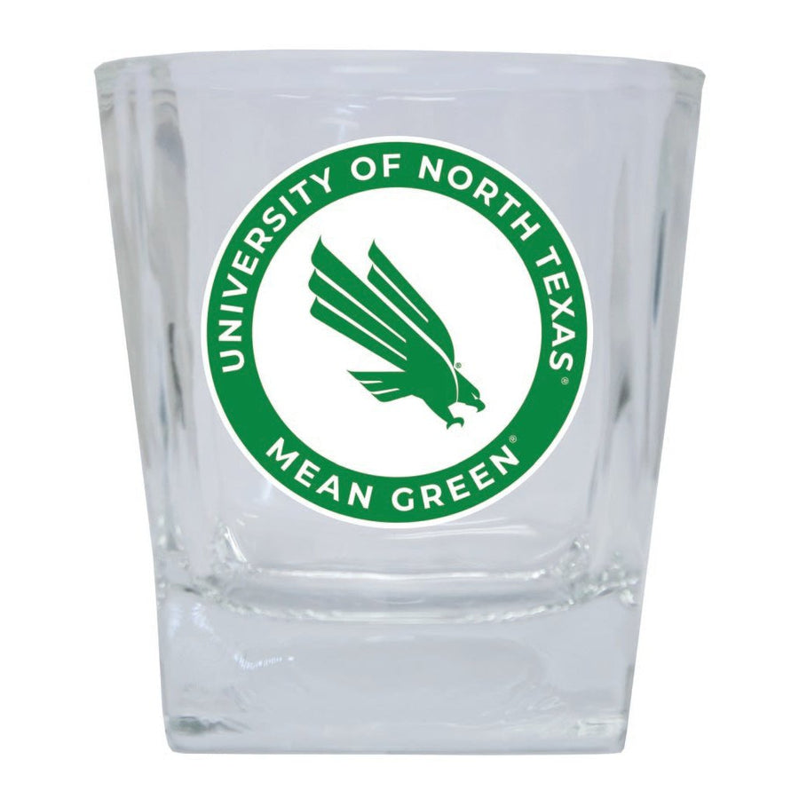 North Texas 10 oz Whiskey Rocks Glass Circle Design Officially Licensed Collegiate Product Image 1