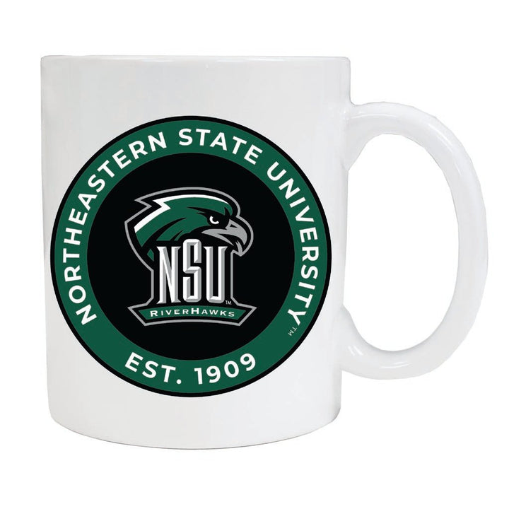 Northeastern State University Riverhawks 12 oz Ceramic Coffee Mug Circle Design Officially Licensed Collegiate Product Image 2