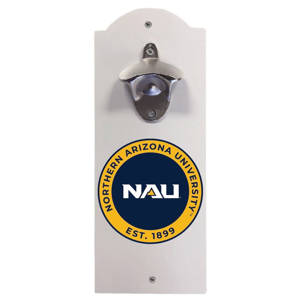 Northern Arizona University Wall Mounted Bottle Opener Officially Licensed Collegiate Product Image 1