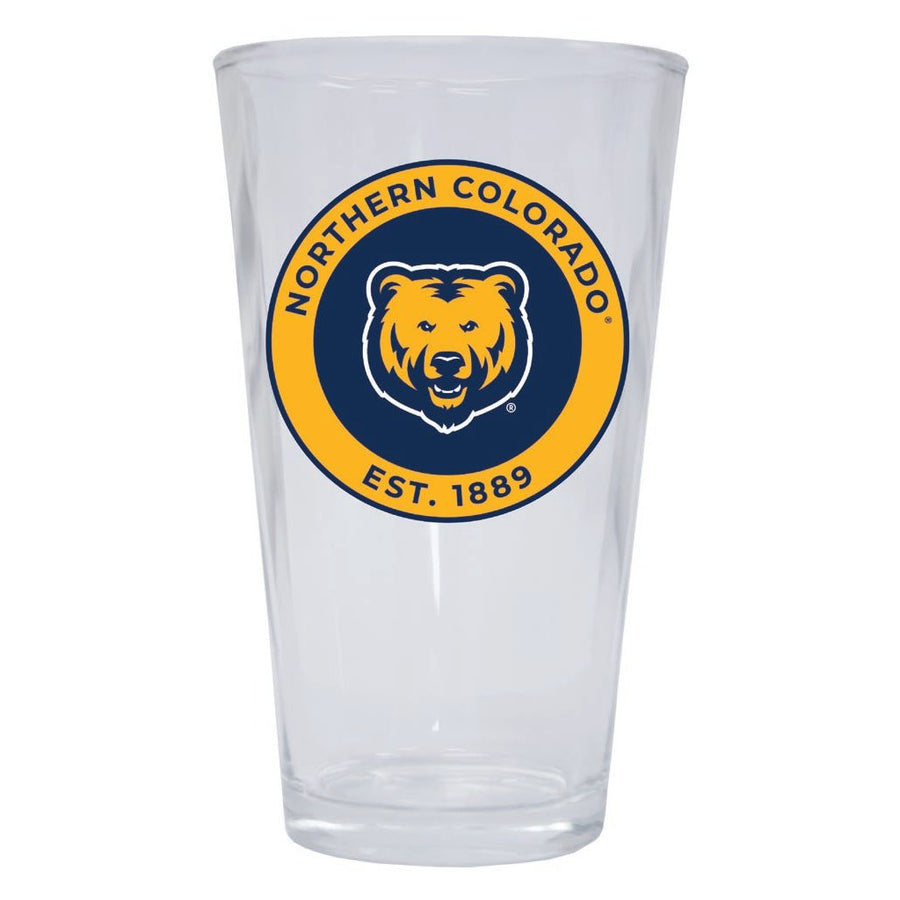 Northern Colorado Bears 16 oz Pint Glass Circle Design Officially Licensed Collegiate Product Image 1