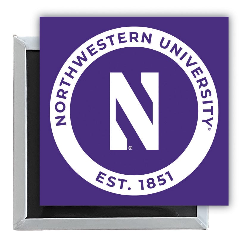 Northwestern University Wildcats 2.5"x 2.5" Fridge Magnet Officially Licensed Collegiate Product Image 1