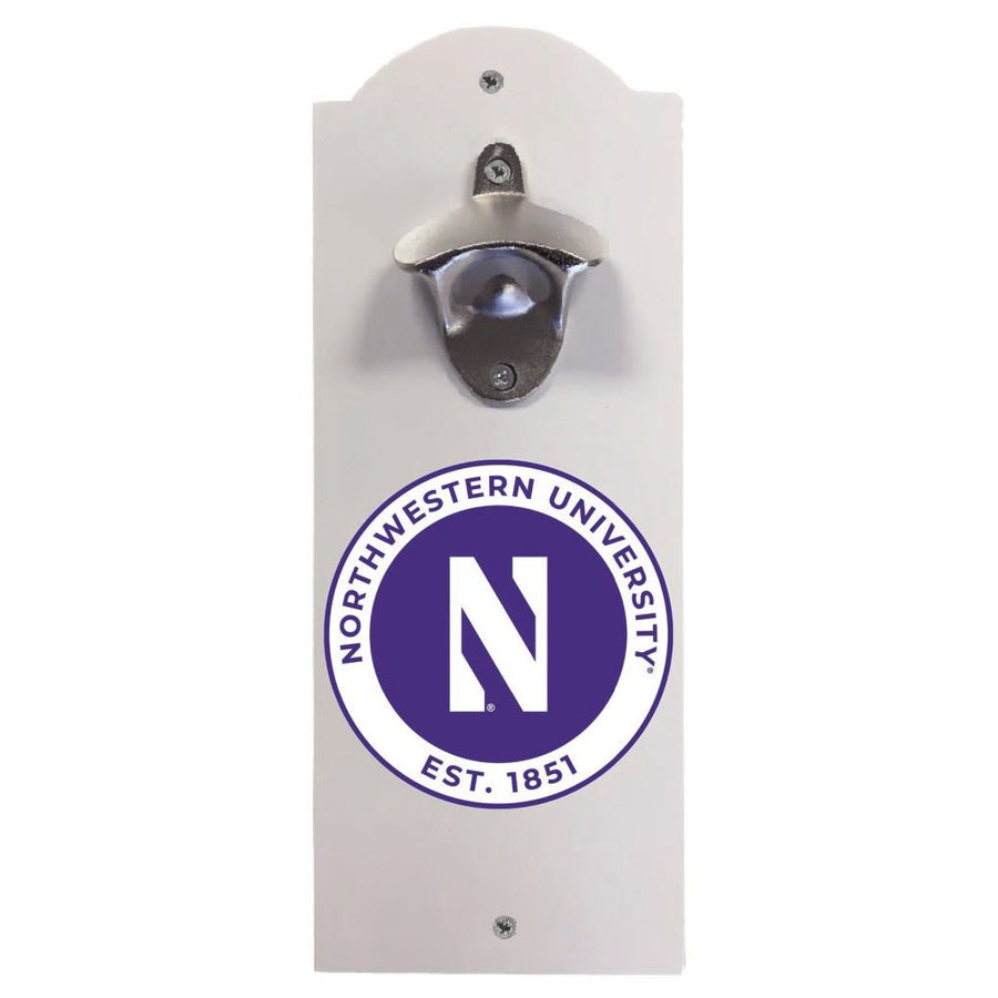 Northwestern University Wildcats Wall Mounted Bottle Opener Officially Licensed Collegiate Product Image 1