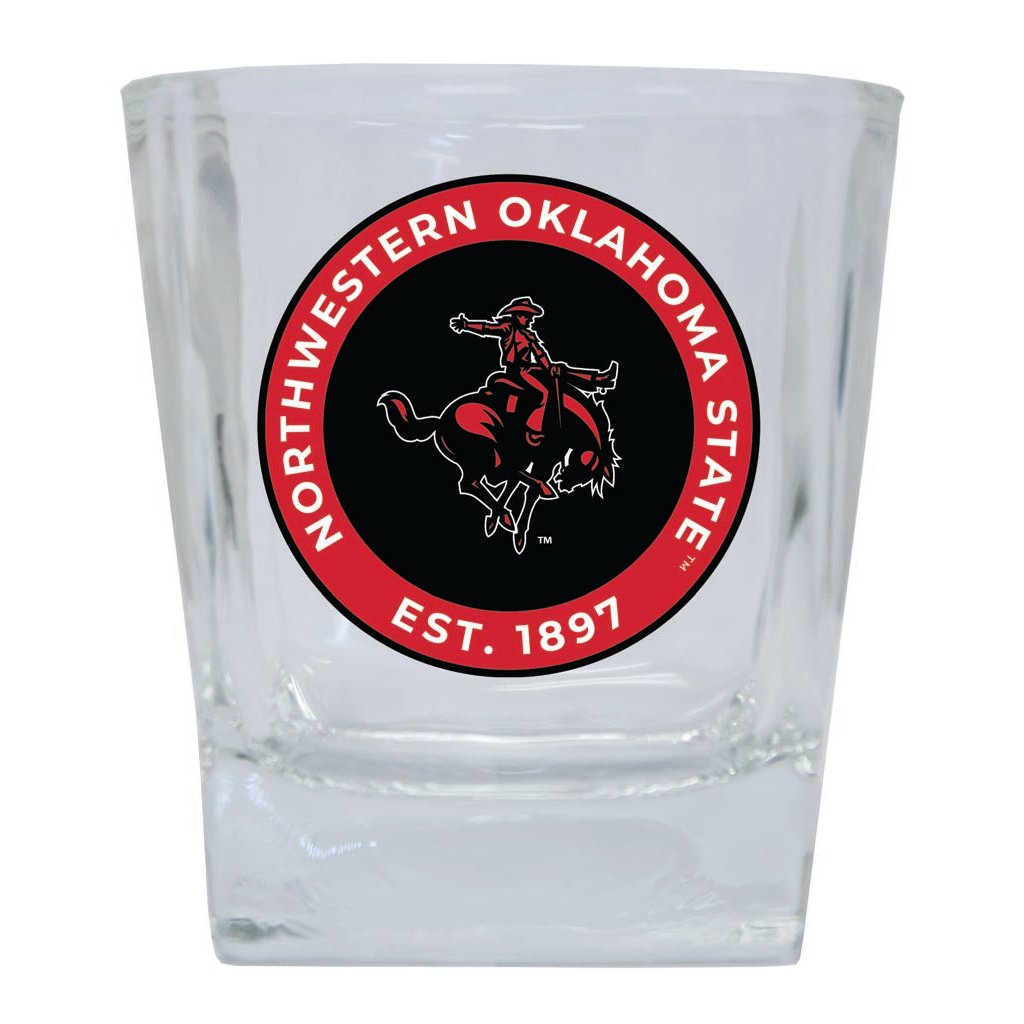 Northwestern Oklahoma State University 10 oz Whiskey Rocks Glass Circle Design Officially Licensed Collegiate Product Image 1