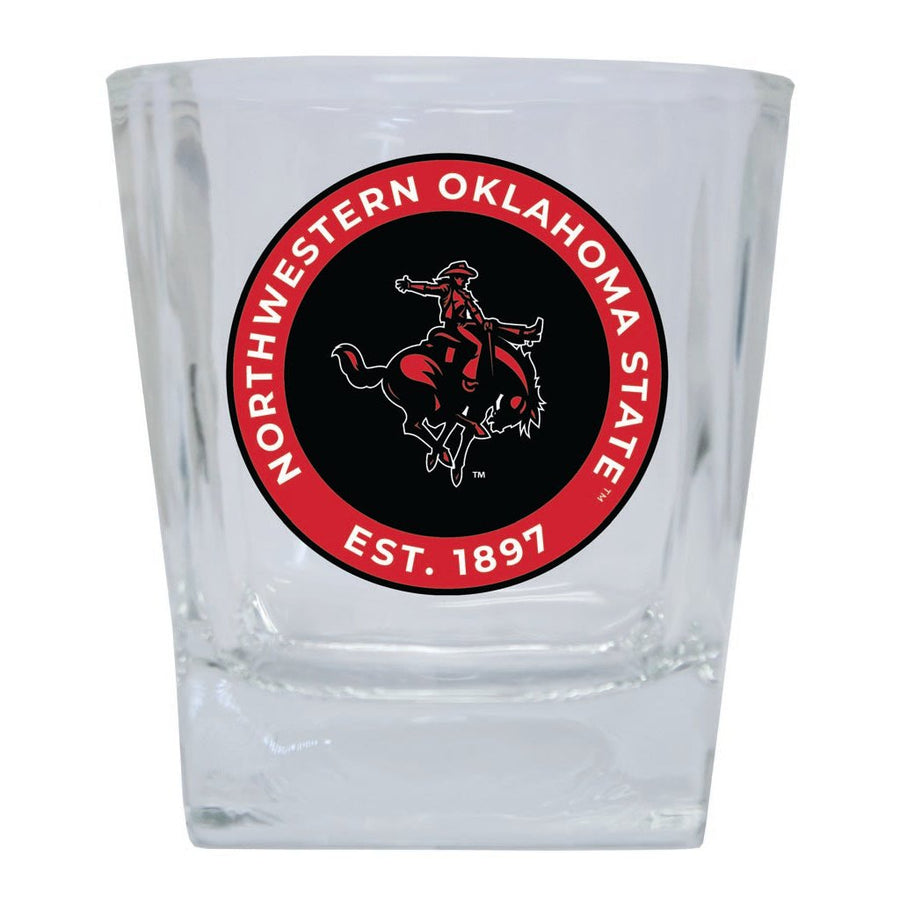 Northwestern Oklahoma State University 10 oz Whiskey Rocks Glass Circle Design Officially Licensed Collegiate Product Image 1