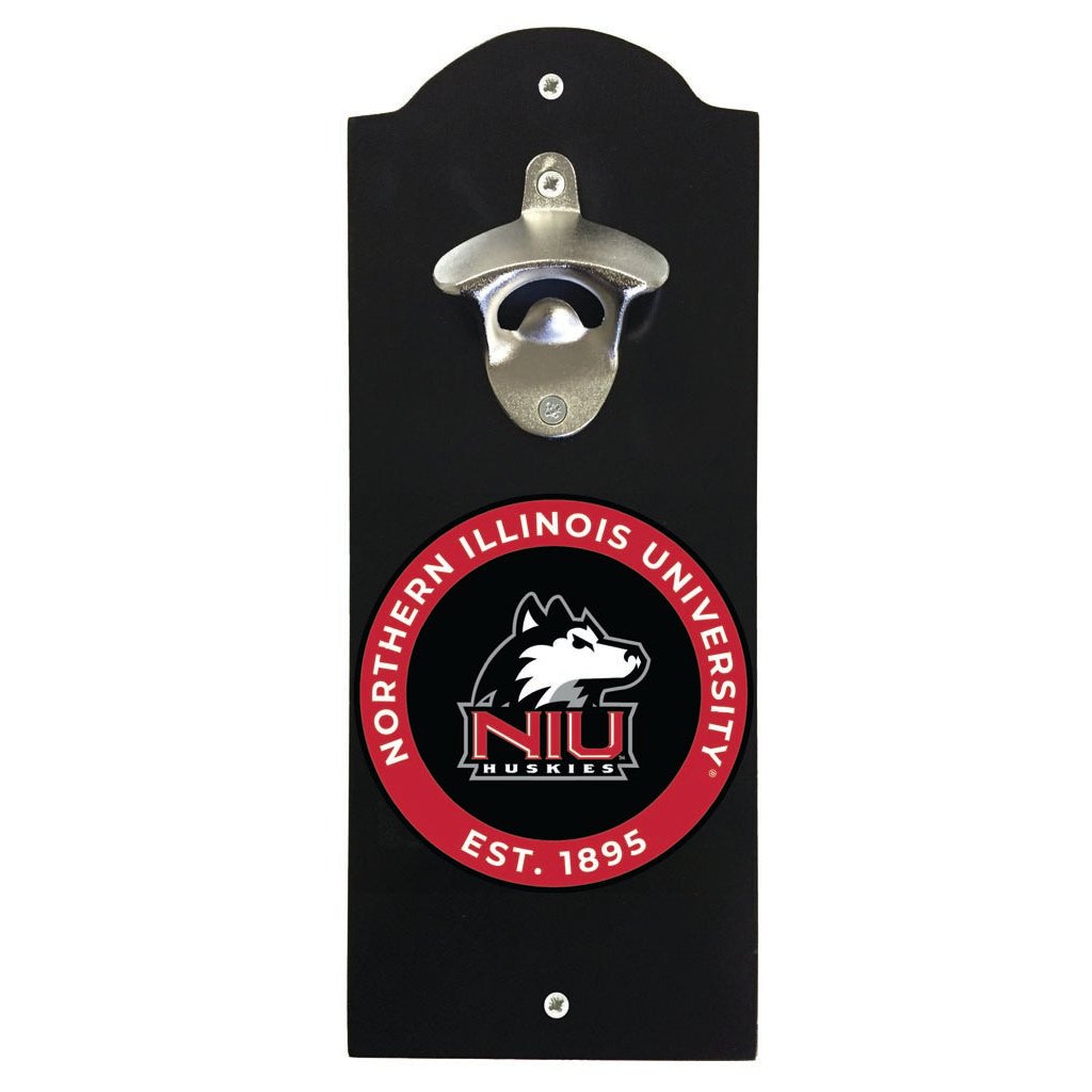 Northern Illinois Huskies Wall Mounted Bottle Opener Officially Licensed Collegiate Product Image 1