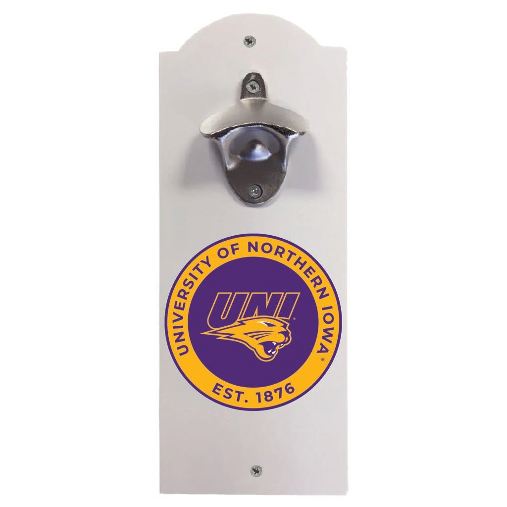 Northern Iowa Panthers Wall Mounted Bottle Opener Officially Licensed Collegiate Product Image 2