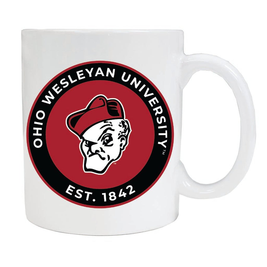 Ohio Wesleyan University 12 oz Ceramic Coffee Mug Circle Design Officially Licensed Collegiate Product Image 1