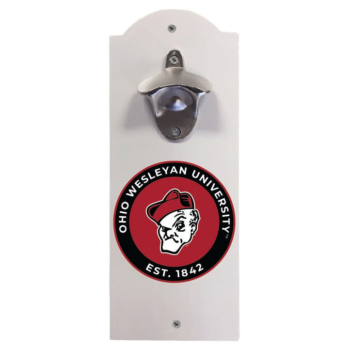 Ohio Wesleyan University Wall Mounted Bottle Opener Officially Licensed Collegiate Product Image 2