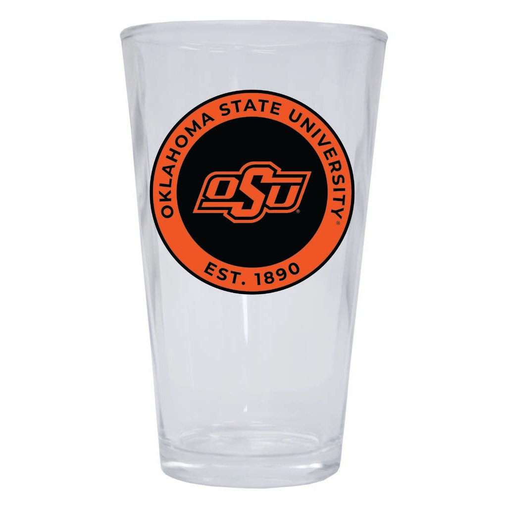 Oklahoma State Cowboys 16 oz Pint Glass Circle Design Officially Licensed Collegiate Product Image 1