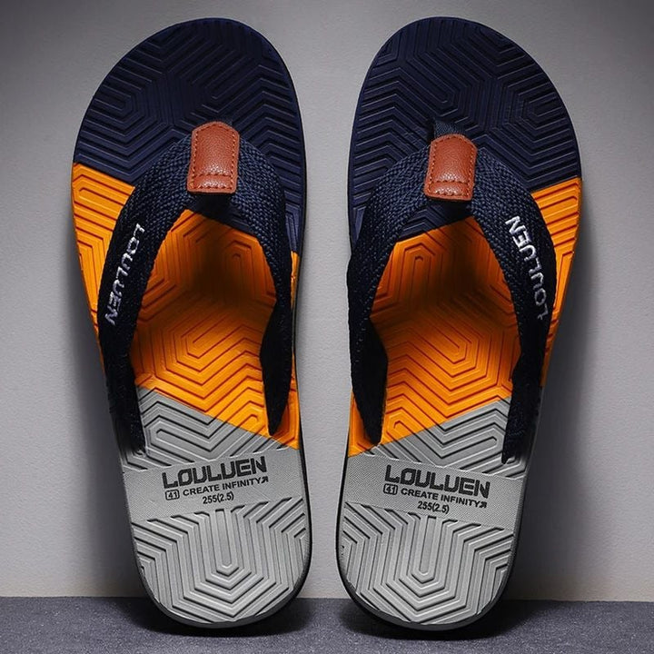 Mens Summer Beach Flip Flops Breathable Casual Outdoor Slippers Image 1