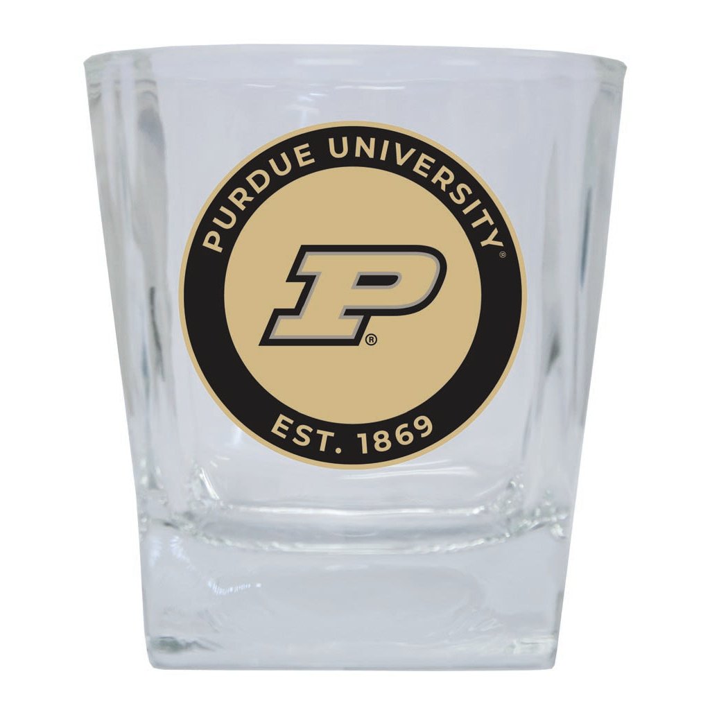 Purdue Boilermakers 10 oz Whiskey Rocks Glass Circle Design Officially Licensed Collegiate Product Image 1