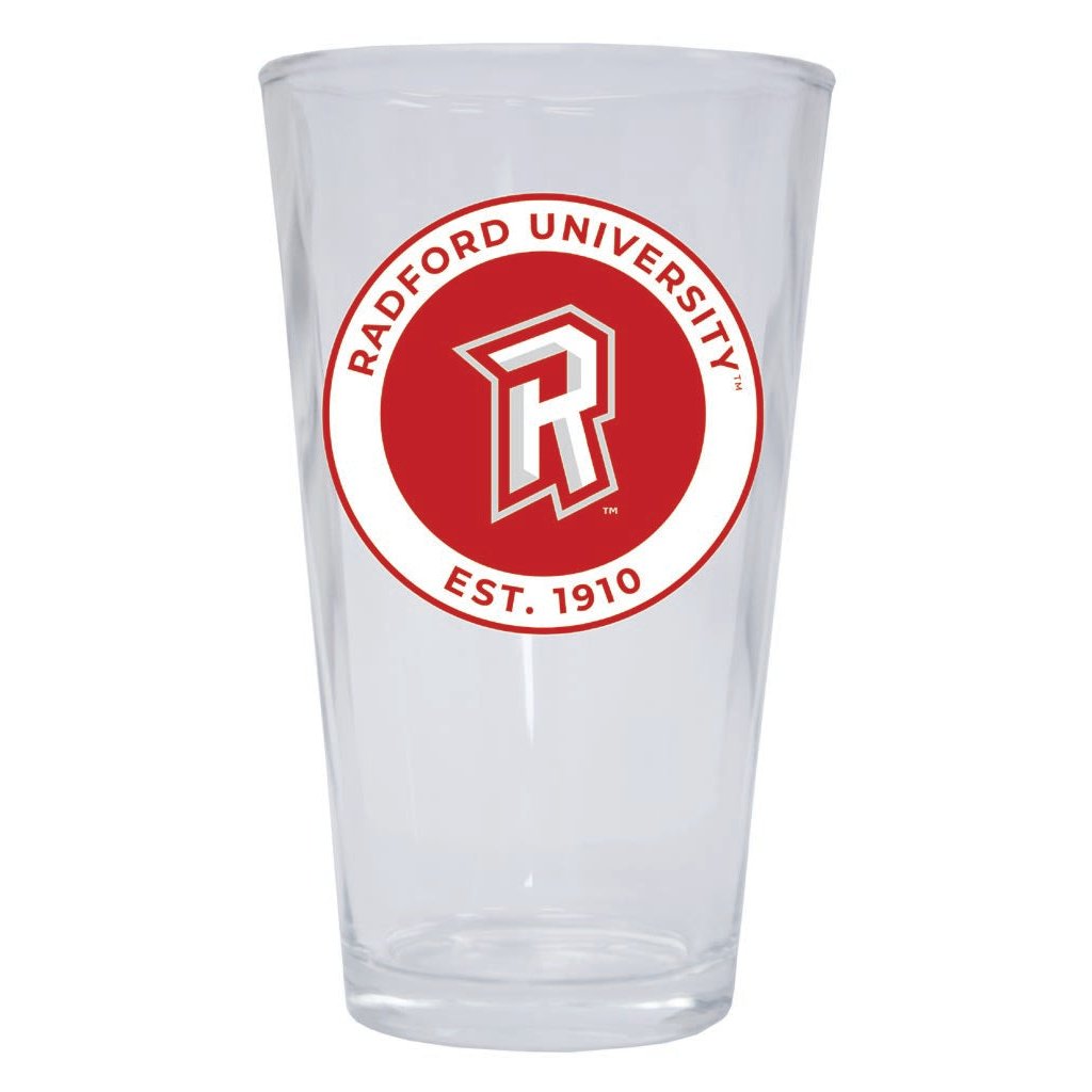 Radford University Highlanders 16 oz Pint Glass Circle Design Officially Licensed Collegiate Product Image 1