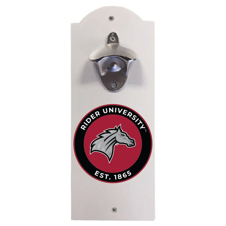 Rider University Broncs Wall Mounted Bottle Opener Officially Licensed Collegiate Product Image 1