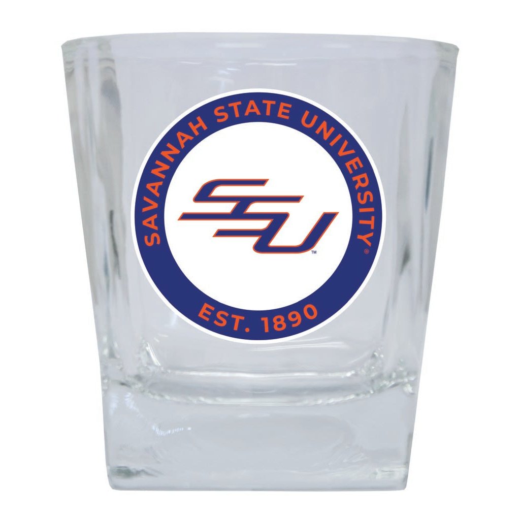 Savannah State University 10 oz Whiskey Rocks Glass Circle Design Officially Licensed Collegiate Product Image 1