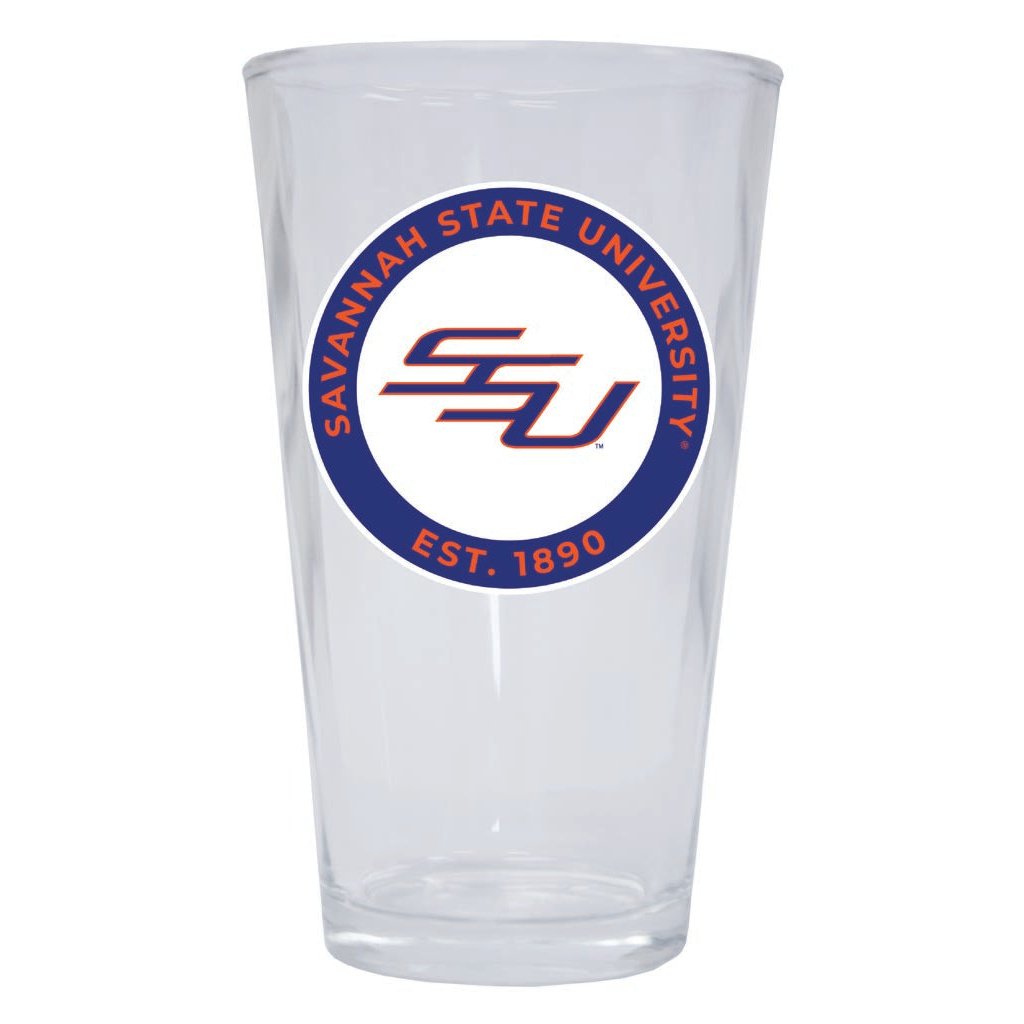 Savannah State University 16 oz Pint Glass Circle Design Officially Licensed Collegiate Product Image 1