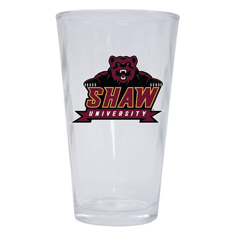 Shaw University Bears 16 oz Pint Glass Circle Design Officially Licensed Collegiate Product Image 1