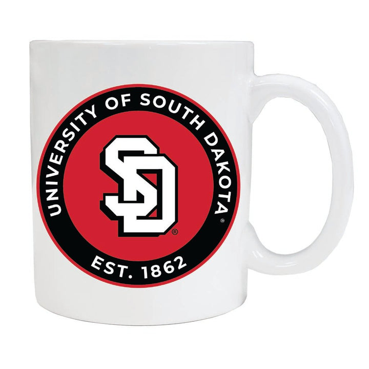 South Dakota Coyotes 12 oz Ceramic Coffee Mug Circle Design Officially Licensed Collegiate Product Image 1