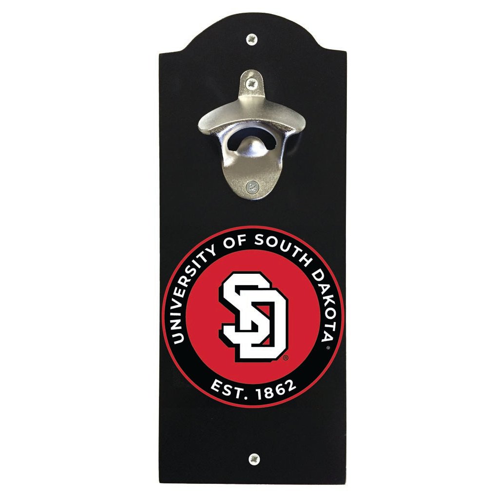 South Dakota Coyotes Wall Mounted Bottle Opener Officially Licensed Collegiate Product Image 1