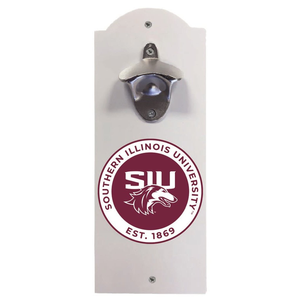 Southern Illinois Salukis Wall Mounted Bottle Opener Officially Licensed Collegiate Product Image 1