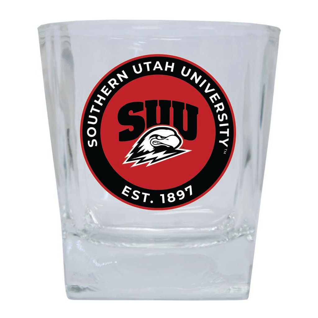 Southern Utah University 10 oz Whiskey Rocks Glass Circle Design Officially Licensed Collegiate Product Image 1