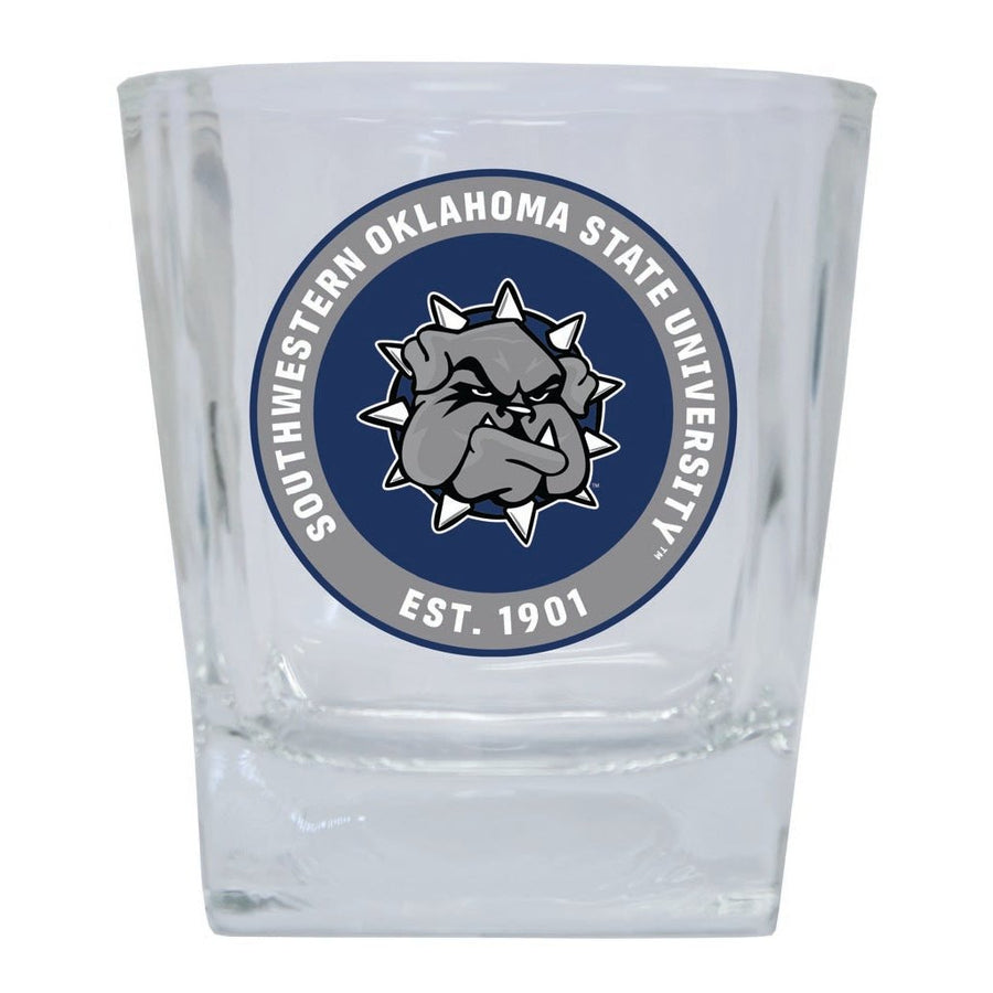 Southwestern Oklahoma State University 10 oz Whiskey Rocks Glass Circle Design Officially Licensed Collegiate Product Image 1