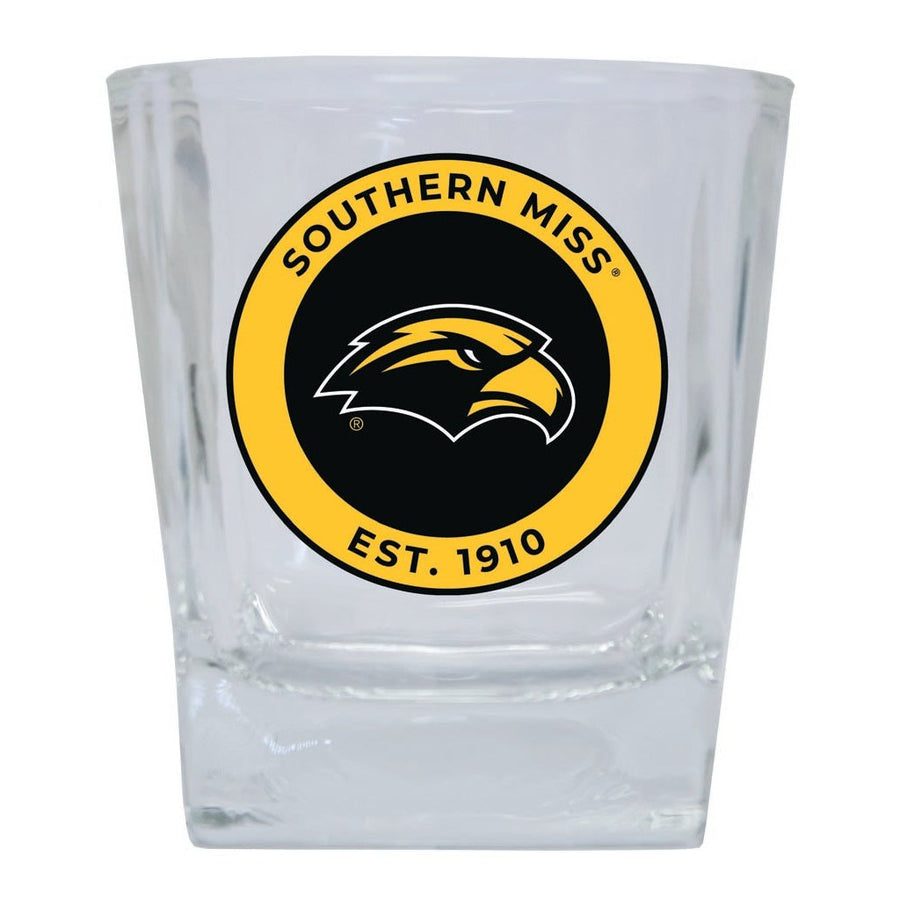 Southern Mississippi Golden Eagles 10 oz Whiskey Rocks Glass Circle Design Officially Licensed Collegiate Product Image 1