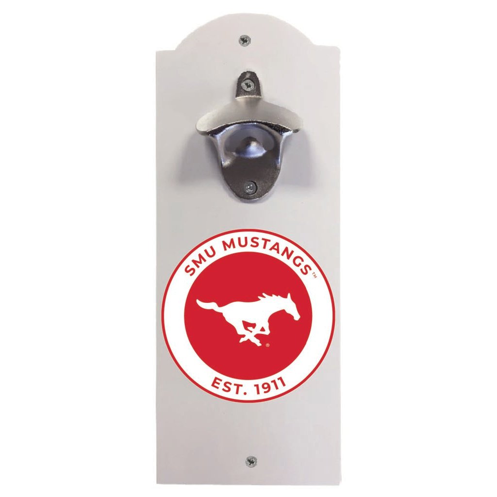 Southern Methodist University Wall Mounted Bottle Opener Officially Licensed Collegiate Product Image 1