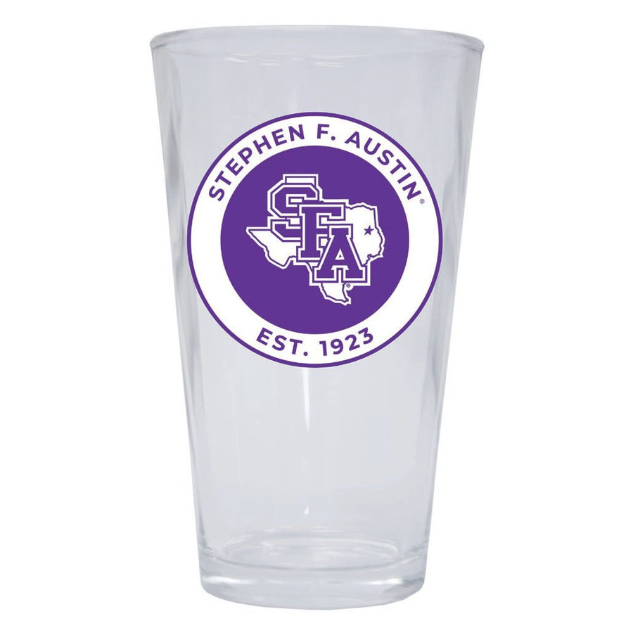 Stephen F. Austin State University 16 oz Pint Glass Circle Design Officially Licensed Collegiate Product Image 1