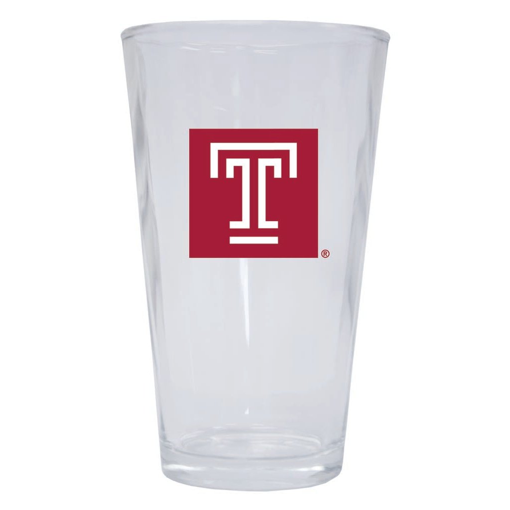 Temple University 16 oz Pint Glass Circle Design Officially Licensed Collegiate Product Image 1