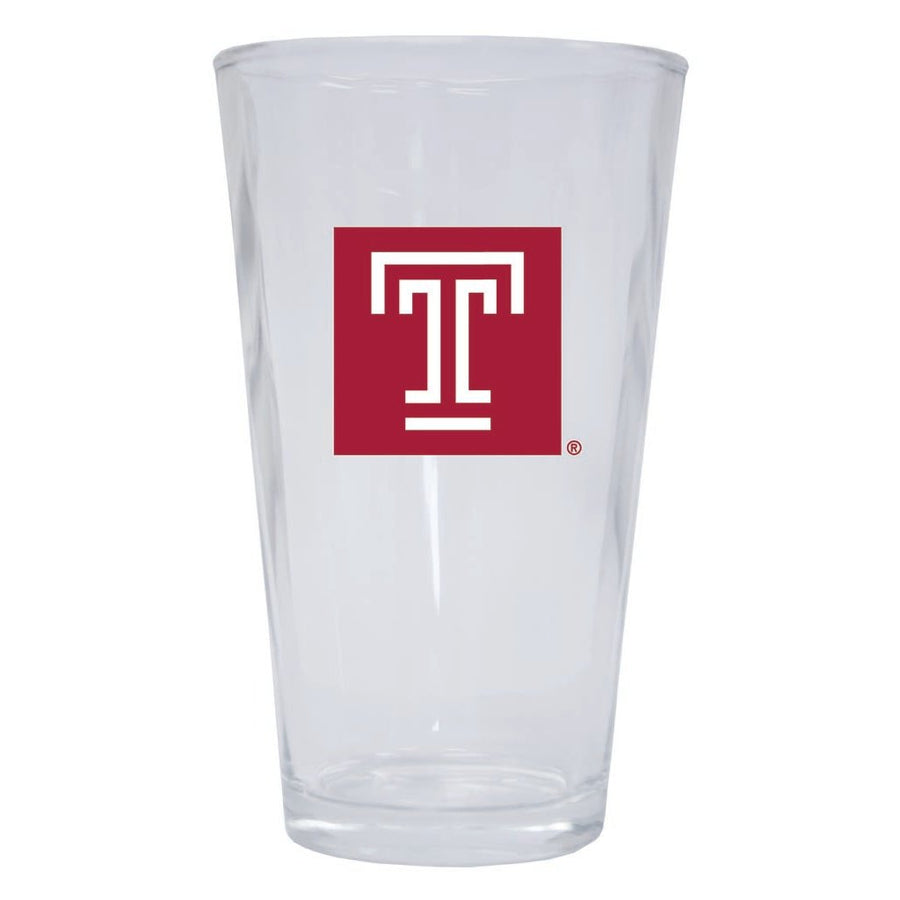 Temple University 16 oz Pint Glass Circle Design Officially Licensed Collegiate Product Image 1