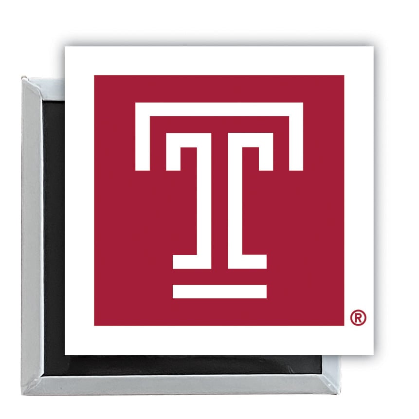 Temple University 2.5"x 2.5" Fridge Magnet Officially Licensed Collegiate Product Image 1