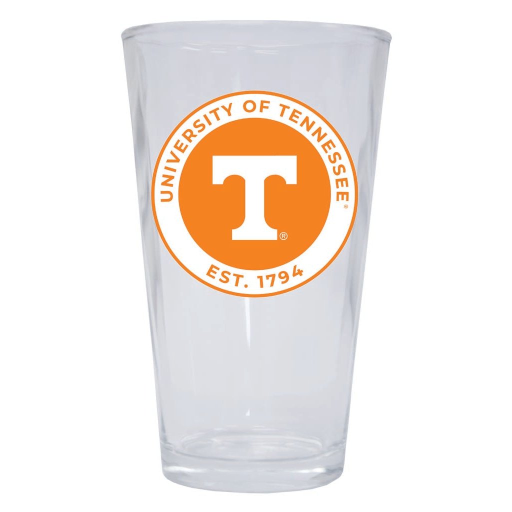 Tennessee Knoxville Volunteers 16 oz Pint Glass Circle Design Officially Licensed Collegiate Product Image 1