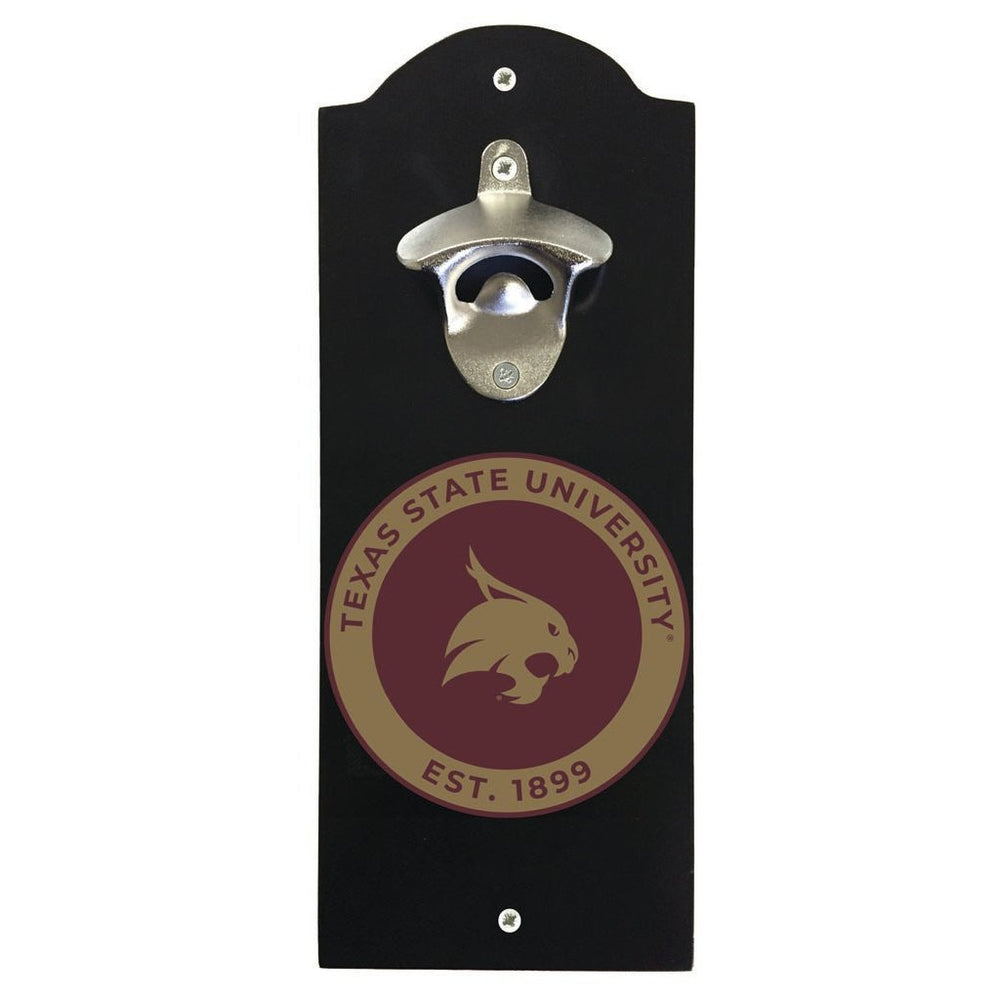 Texas State Bobcats Wall Mounted Bottle Opener Officially Licensed Collegiate Product Image 2