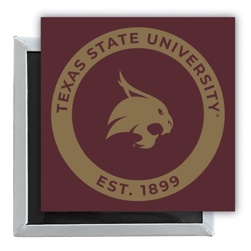 Texas State Bobcats 2.5"x 2.5" Fridge Magnet Officially Licensed Collegiate Product Image 1