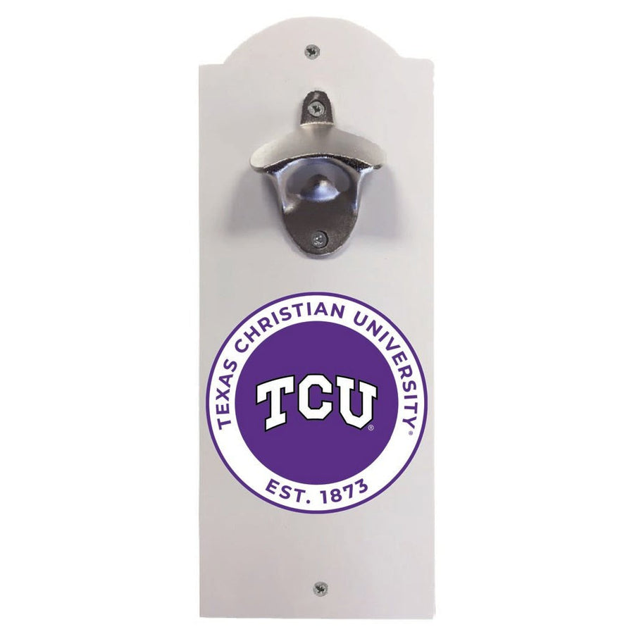 Texas Christian University Wall Mounted Bottle Opener Officially Licensed Collegiate Product Image 1