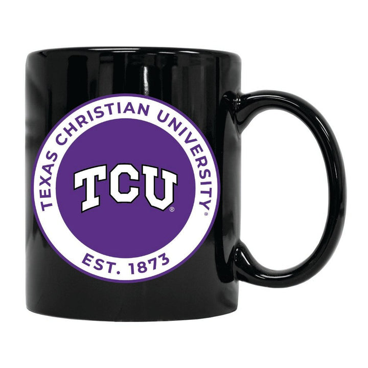 Texas Christian University 12 oz Ceramic Coffee Mug Circle Design Officially Licensed Collegiate Product Image 2