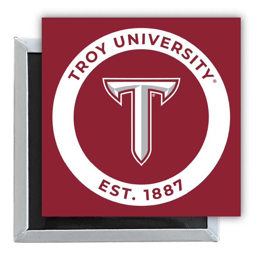 Troy University 2.5"x 2.5" Fridge Magnet Officially Licensed Collegiate Product Image 1