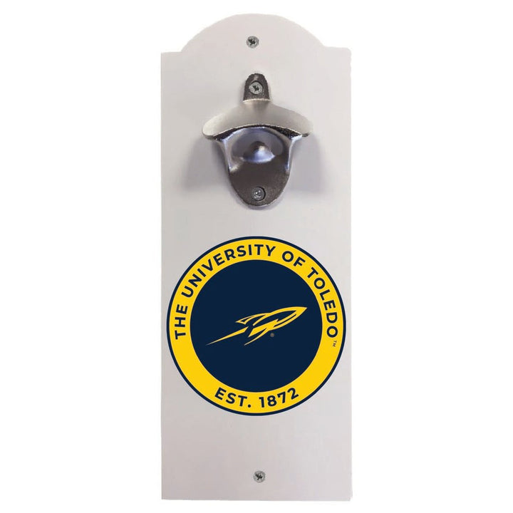 Toledo Rockets Wall Mounted Bottle Opener Officially Licensed Collegiate Product Image 1