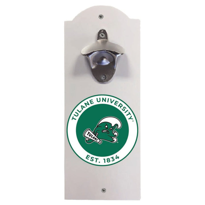 Tulane University Green Wave Wall Mounted Bottle Opener Officially Licensed Collegiate Product Image 1