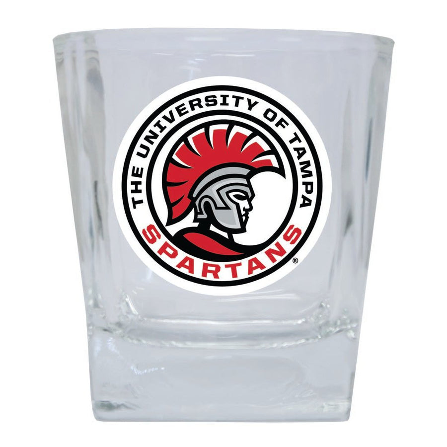 University of Tampa Spartans 10 oz Whiskey Rocks Glass Circle Design Officially Licensed Collegiate Product Image 1