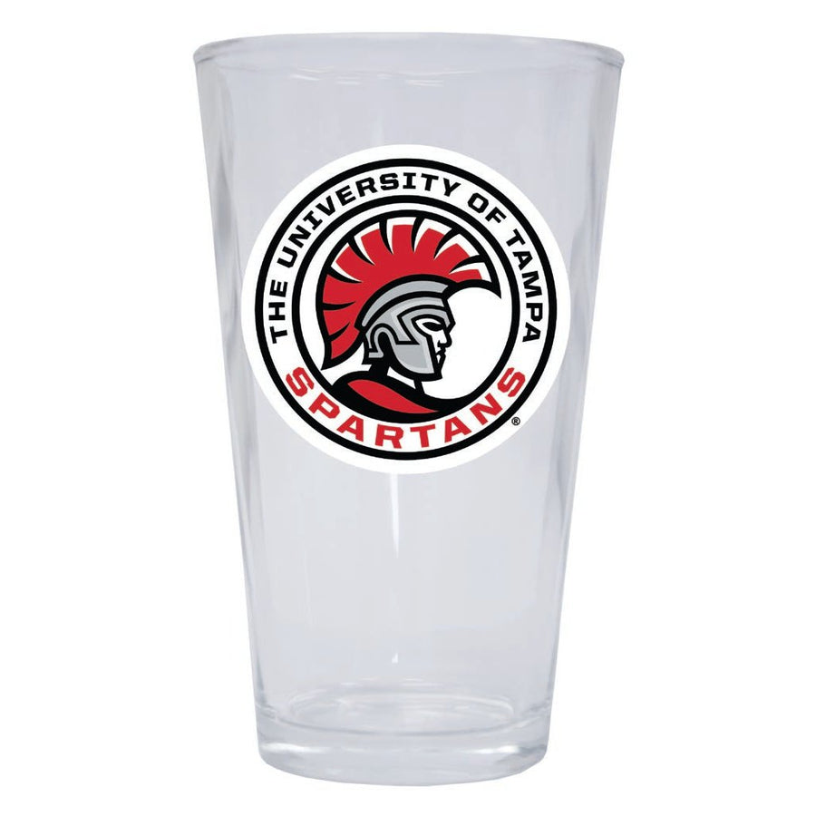 University of Tampa Spartans 16 oz Pint Glass Circle Design Officially Licensed Collegiate Product Image 1