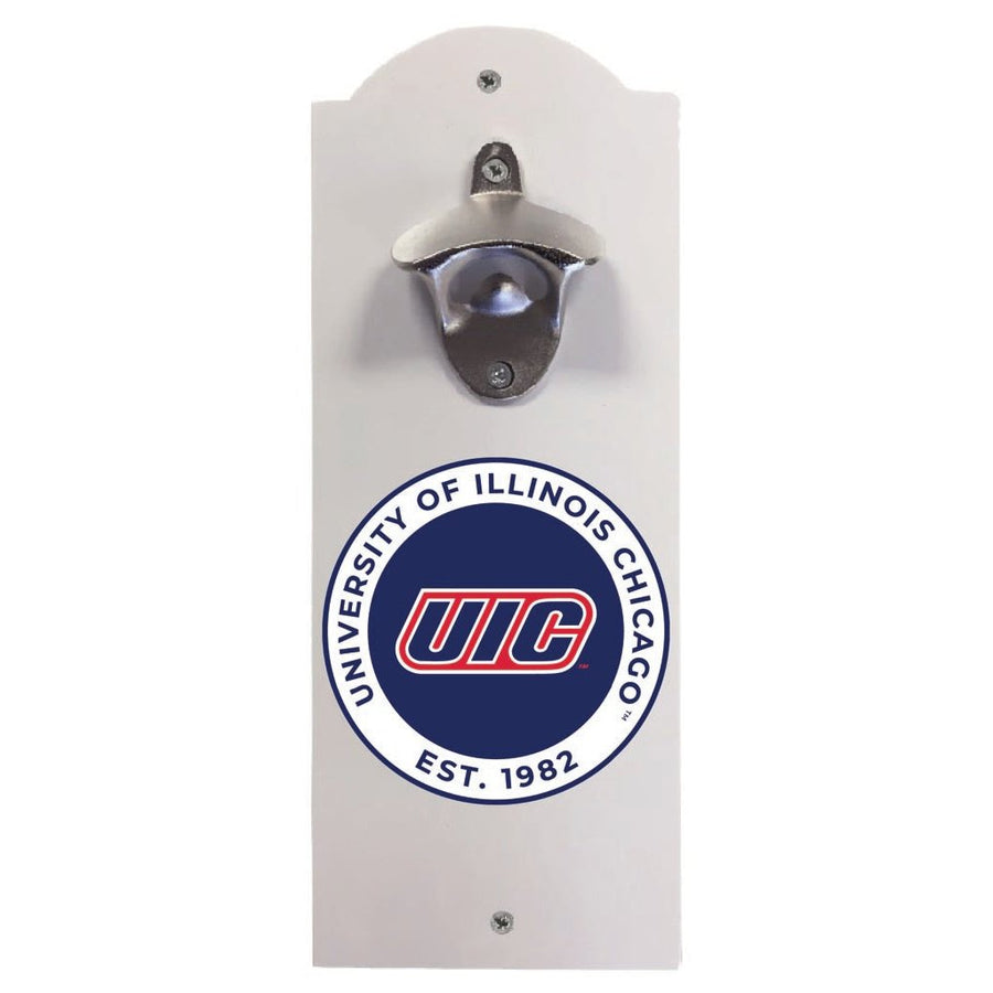 University of Illinois at Chicago Wall Mounted Bottle Opener Officially Licensed Collegiate Product Image 1