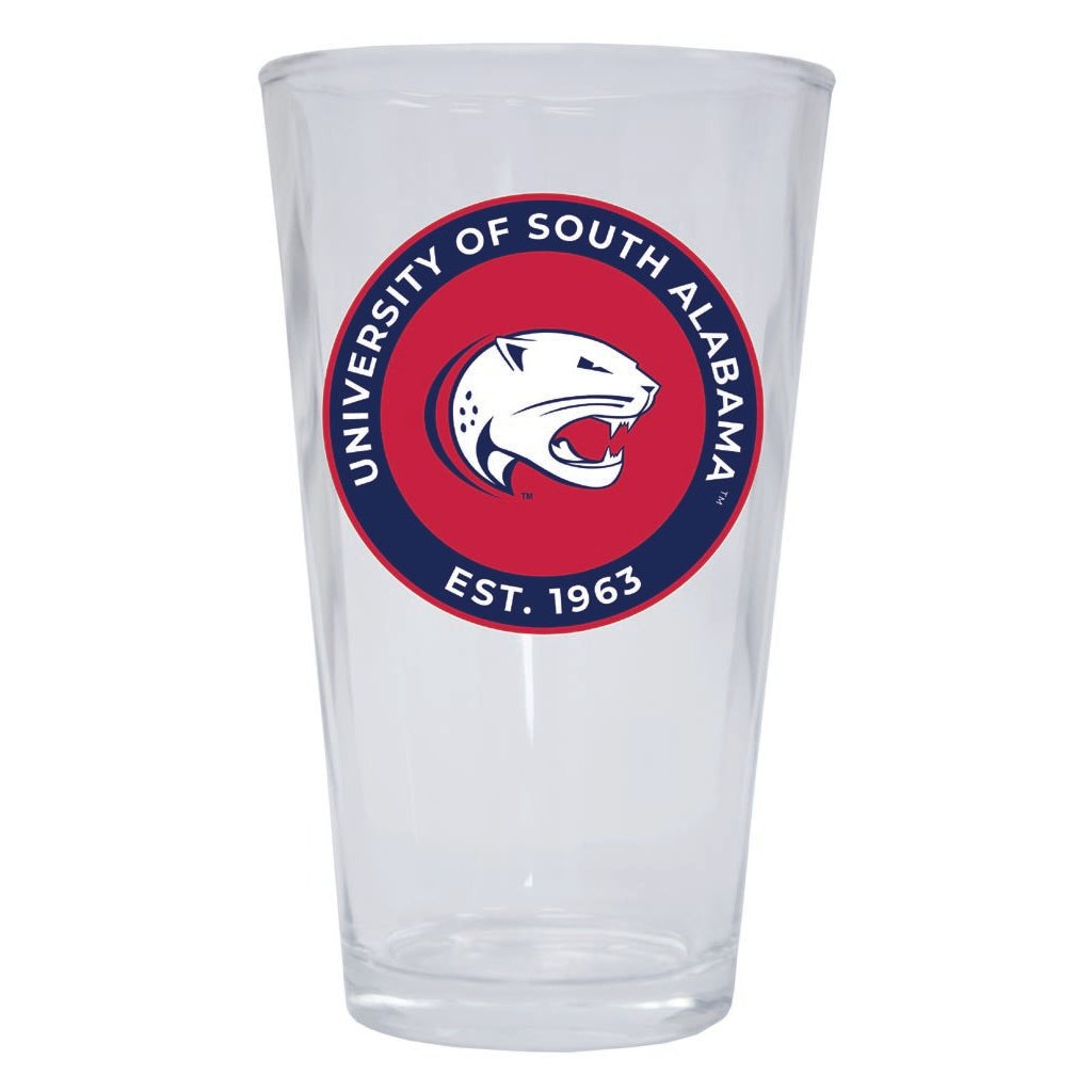 University of South Alabama 16 oz Pint Glass Circle Design Officially Licensed Collegiate Product Image 1