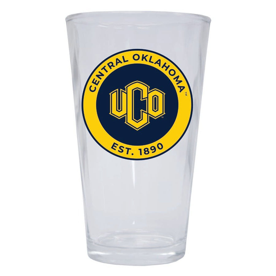 University of Central Oklahoma Bronchos 16 oz Pint Glass Circle Design Officially Licensed Collegiate Product Image 1