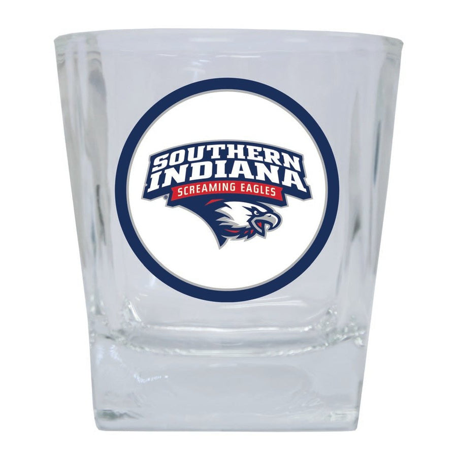 University of Southern Indiana 10 oz Whiskey Rocks Glass Circle Design Officially Licensed Collegiate Product Image 1