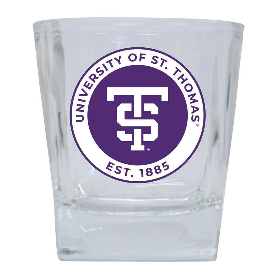 University of St. Thomas 10 oz Whiskey Rocks Glass Circle Design Officially Licensed Collegiate Product Image 1