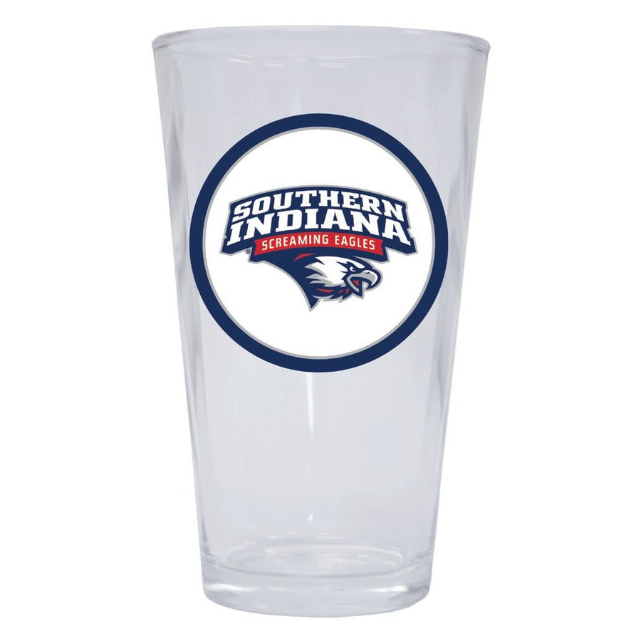 University of Southern Indiana 16 oz Pint Glass Circle Design Officially Licensed Collegiate Product Image 1